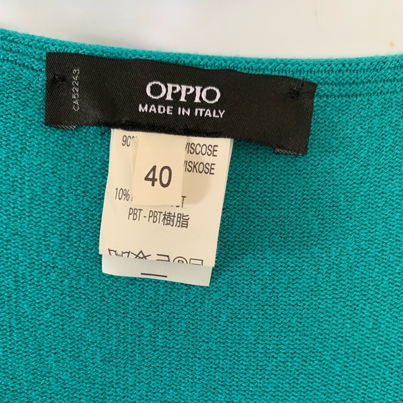 Turquoise/teal long button-up cardigan - Picture 7 of 9